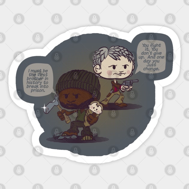 Talking Heads: Tyreese Carol Judith Sticker by DoodleHeadDee